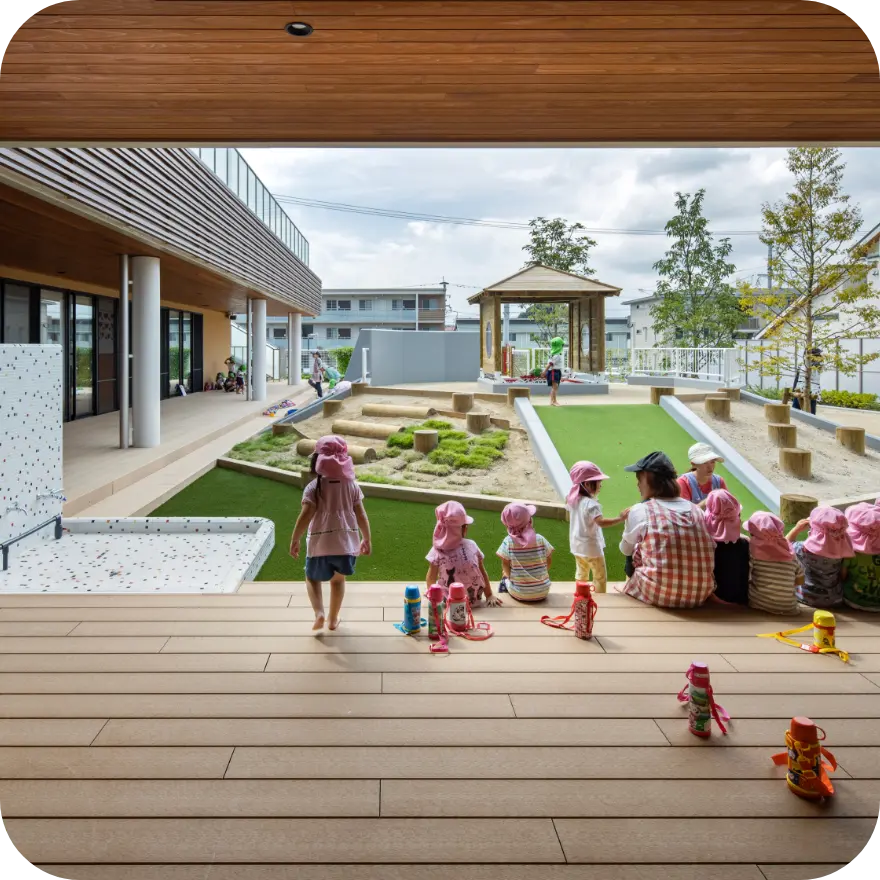 風景とつながる園庭レイアウト