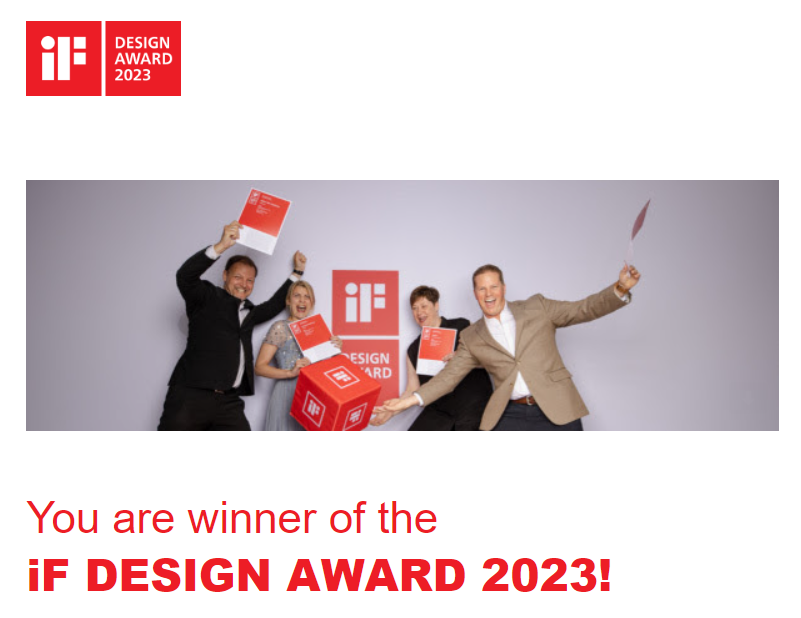 【受賞】ドイツの「iF DESIGN AWARD 2023」を受賞しました